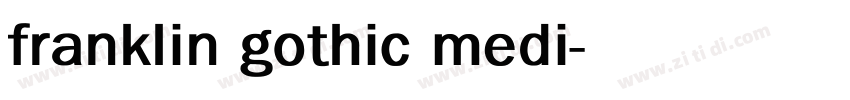 franklin gothic medi字体转换